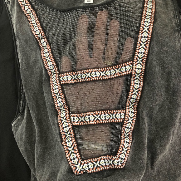 Ecote Urban Outfitters black & ethnic tank EUC - Picture 6 of 8